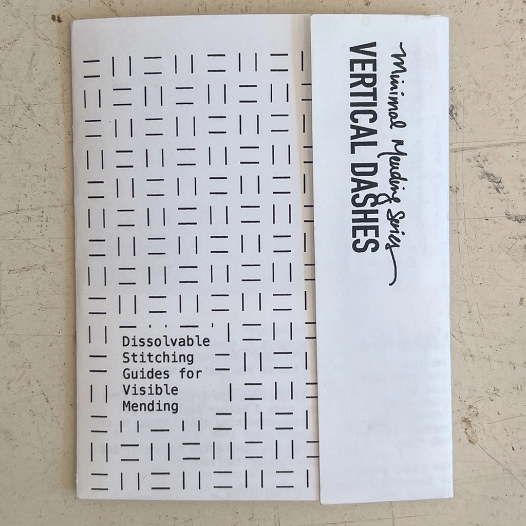 [NOT_VER-1] Vertical Dashes - Minimal Mending + Embellishment Transfer