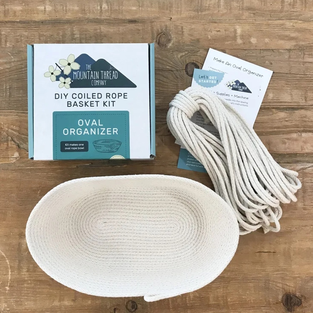 [KIT_OV-15] Coiled Rope Basket Kit, Oval Organizer