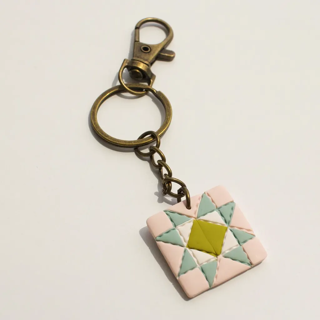 [QSK-CB] Quilted Style Keychains (Cottage Bliss)