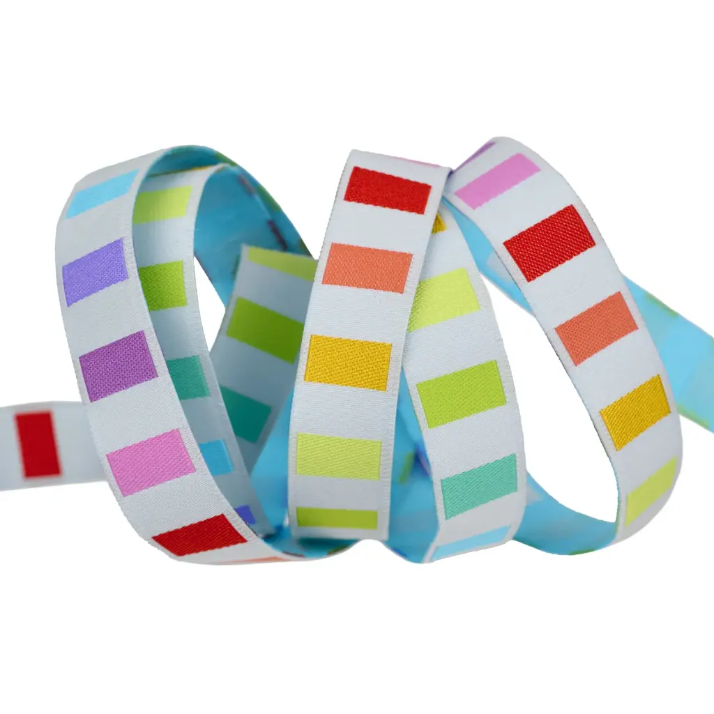 [RBYD_TK142-02] Ribbon Yardage - Disco Stripe - Whisper