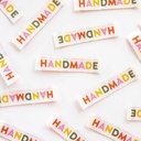 "Handmade" Woven Sewing Labels, Muted Colors, 8pk