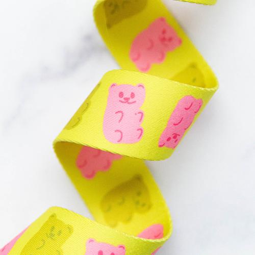 [WBYD_GBC] 1- 1/2" Webbing - Gummy Bears in Citron