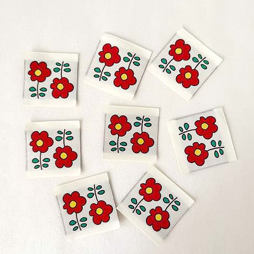 [LABEL_SIWL13] Camellia Sewing Woven Labels, 8pk