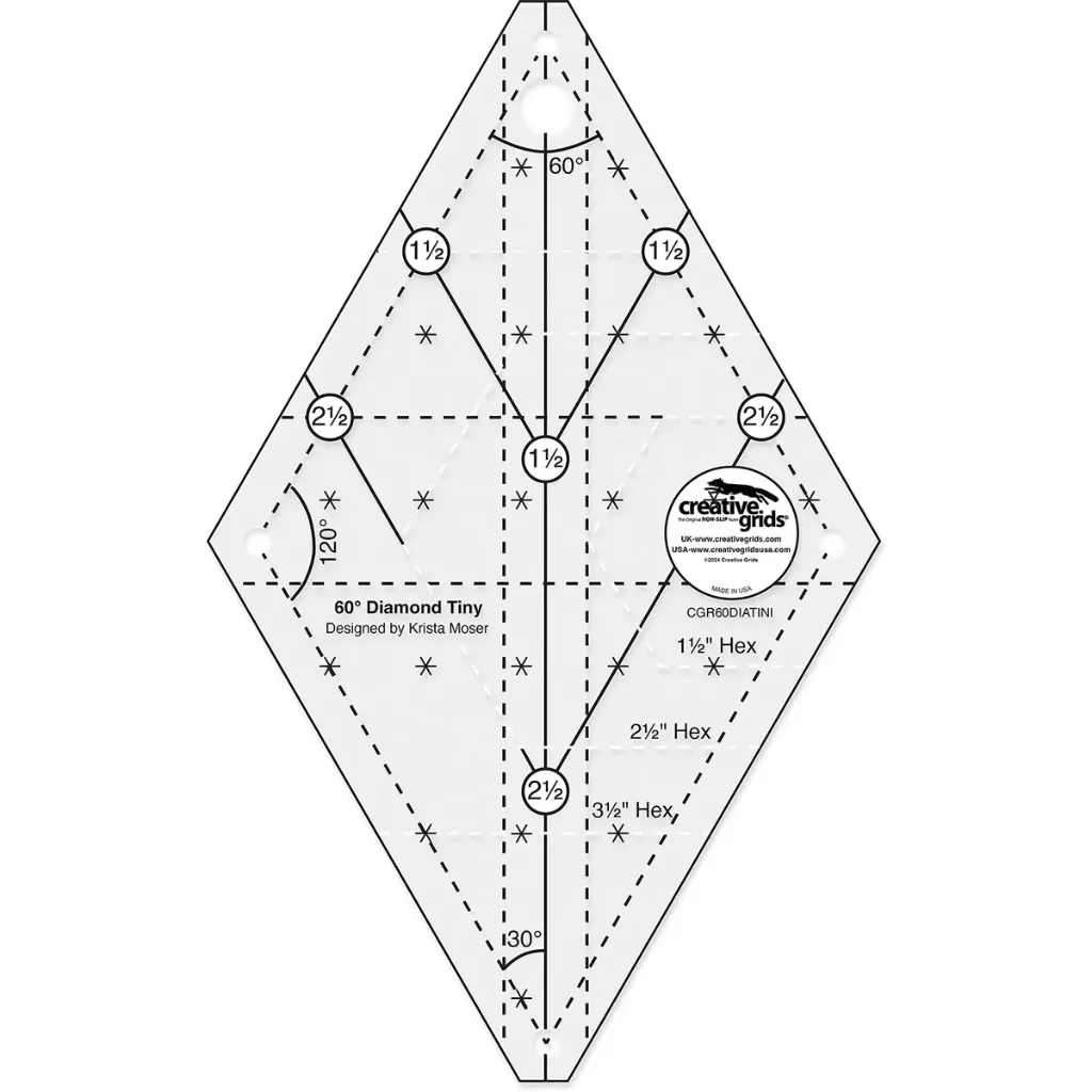 Creative Grids 60 Degree Diamond Tiny Ruler