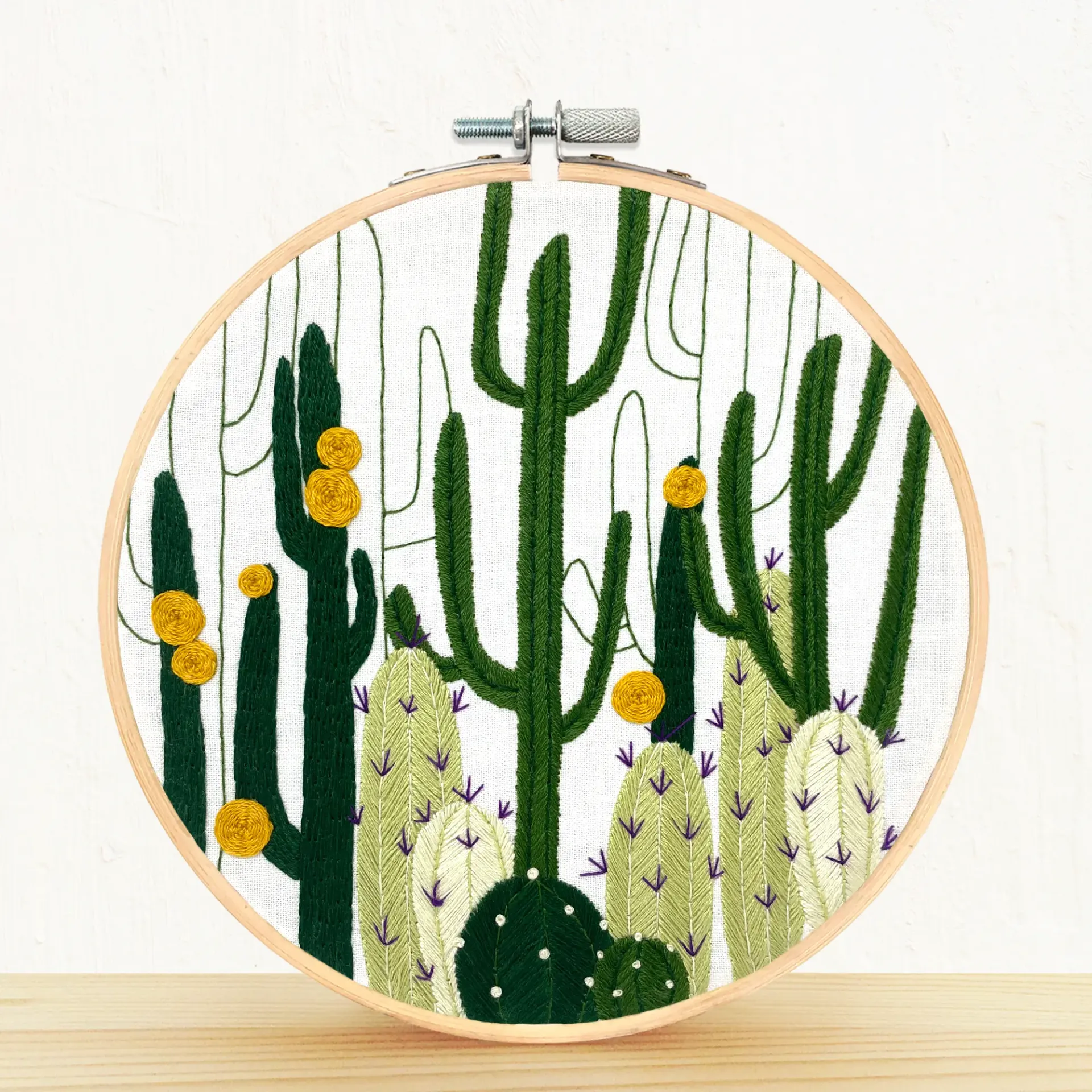 [EK_KitCatBlo] Cactus Bloom - Embroidery Kit