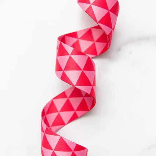 [WBYD_TRI-85] 1- 1/2" Webbing - Triangle Rhubarb