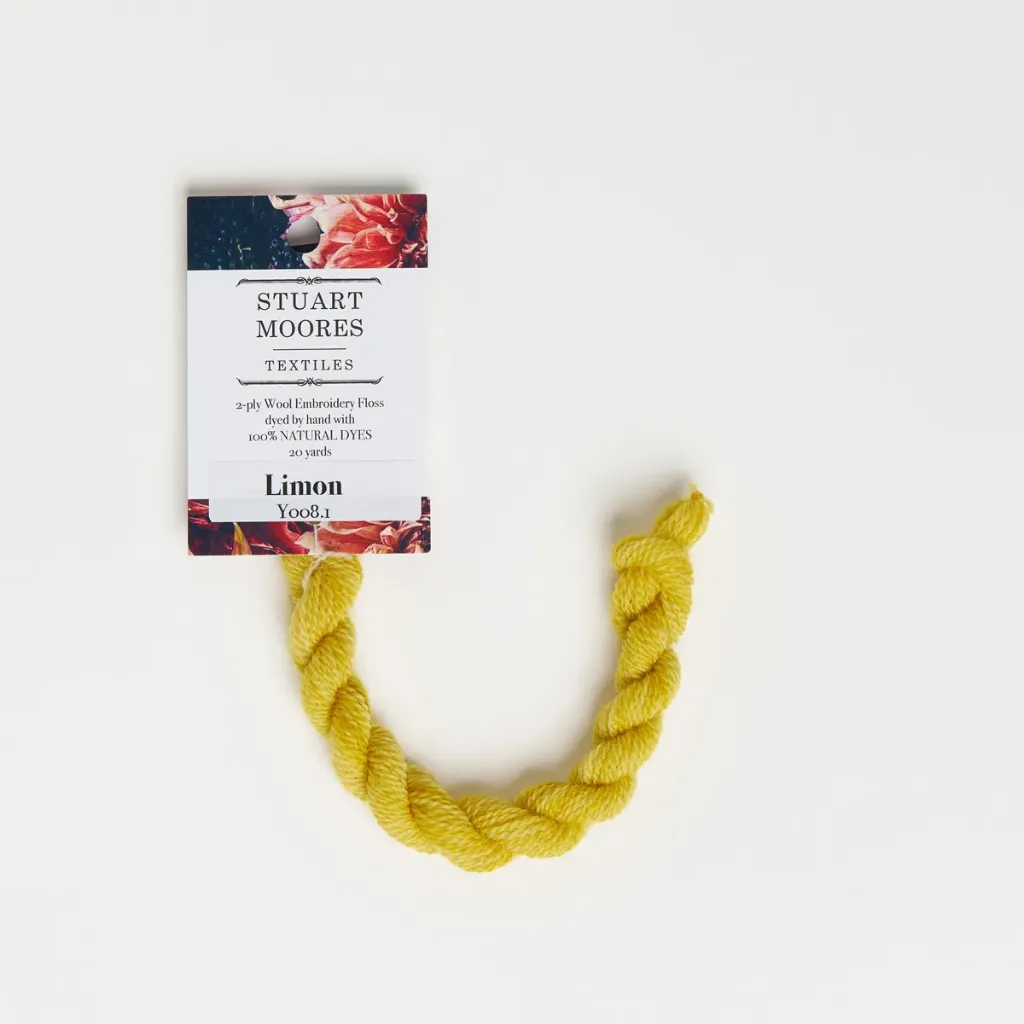 [Y008-1-W] Natural Dyed Wool Floss - Limon