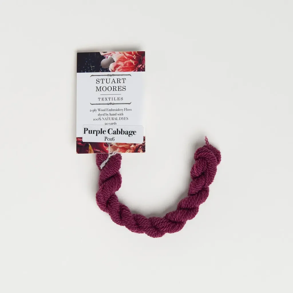 [P016-W] Natural Dyed Wool Floss - Purple Cabbage