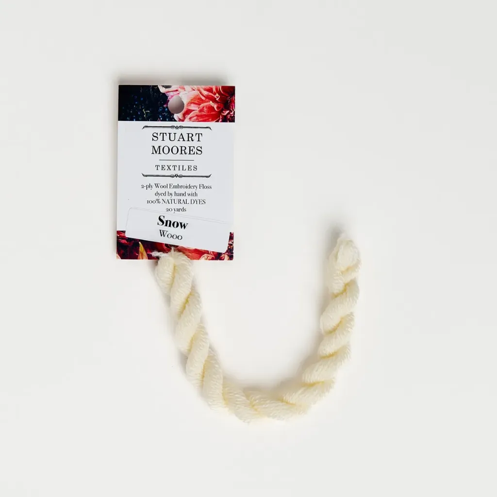 [W000-W] Natural Dyed Wool Floss - Snow