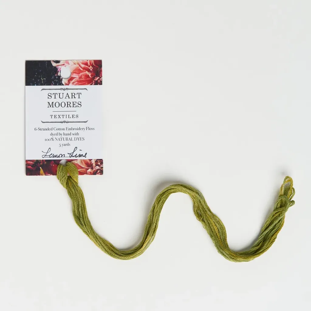 [G015-C] Natural Dyed Cotton Floss - Lemon Lime