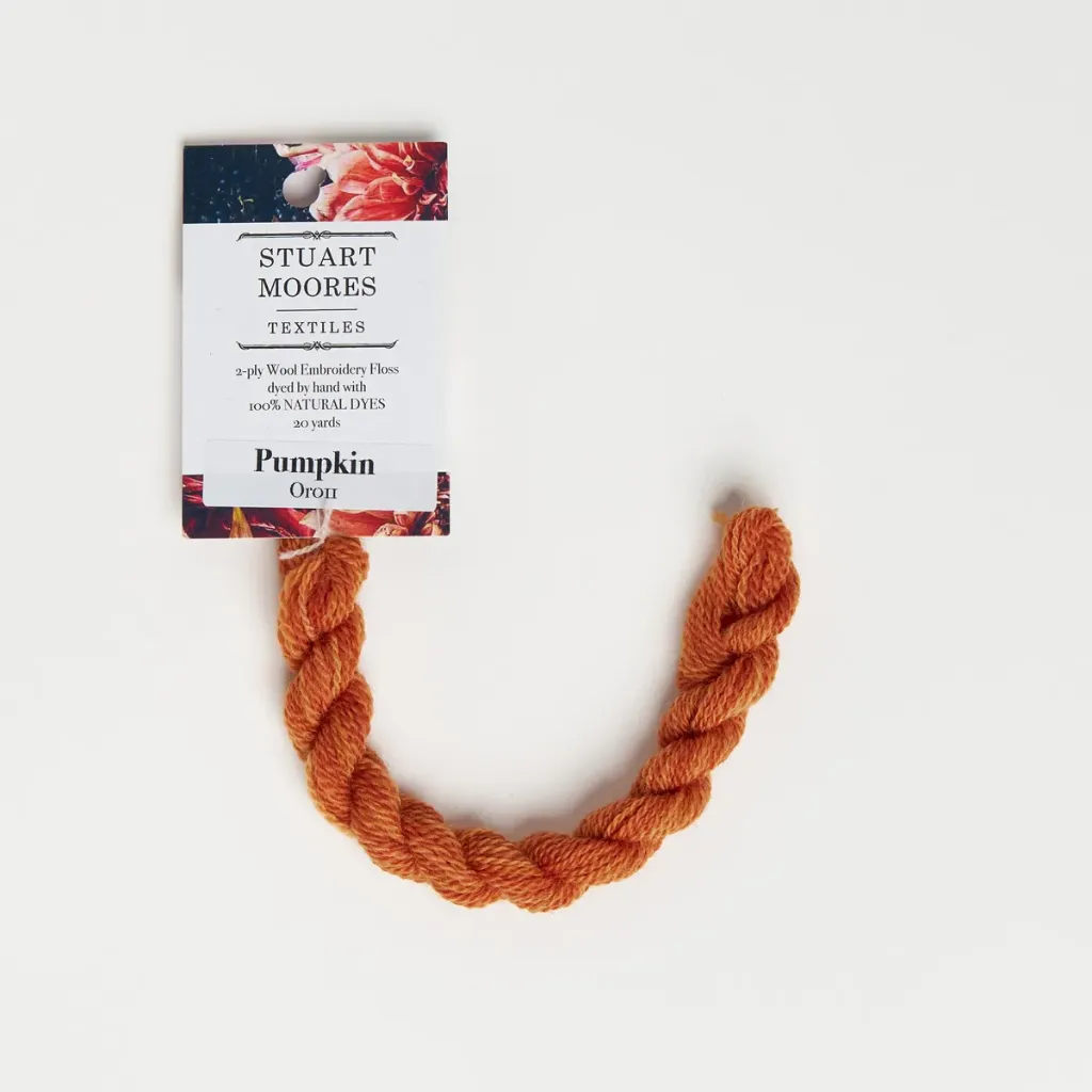 [OR011-W] Natural Dyed Wool Floss - Pumpkin