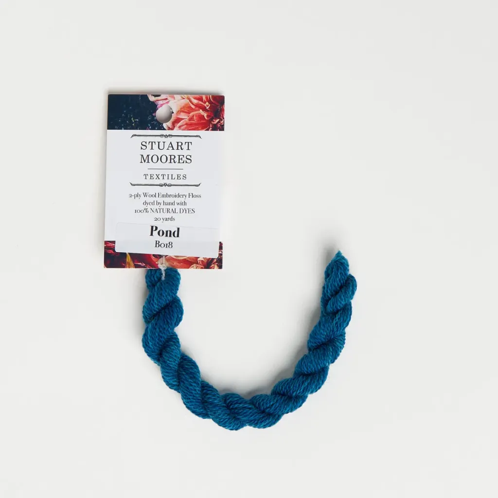[B0018-W] Natural Dyed Wool Floss - Pond