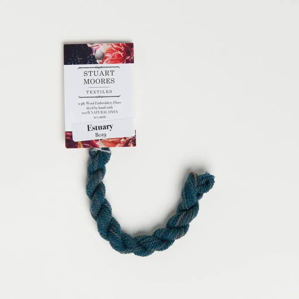 [B0019-W] Natural Dyed Wool Floss - Estuary