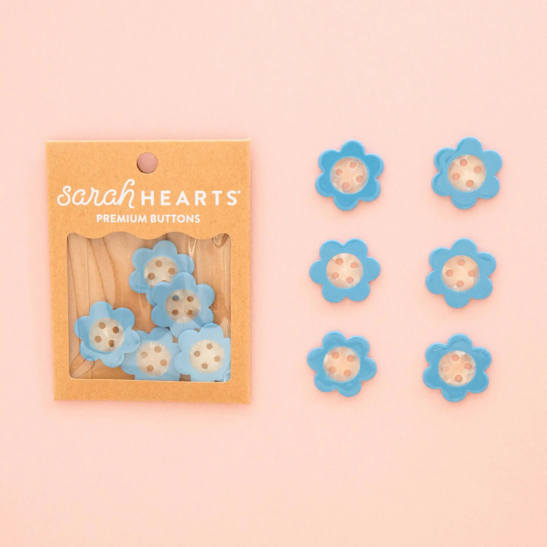 Blue Daisy Button Pack