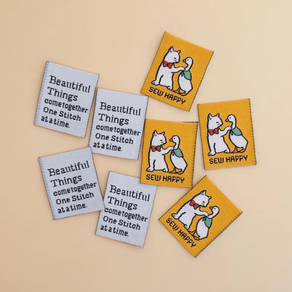 "Sew Happy" Woven Labels