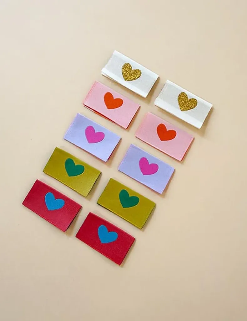 Minki Kim Heart Zipper Tab Woven Labels
