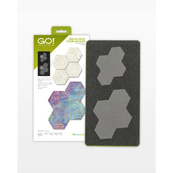 [GO_EPPHEX1-55422] Pre Order: AccuQuilt GO! English Paper Piecing Hexagon - 1" Finished Sides Die
