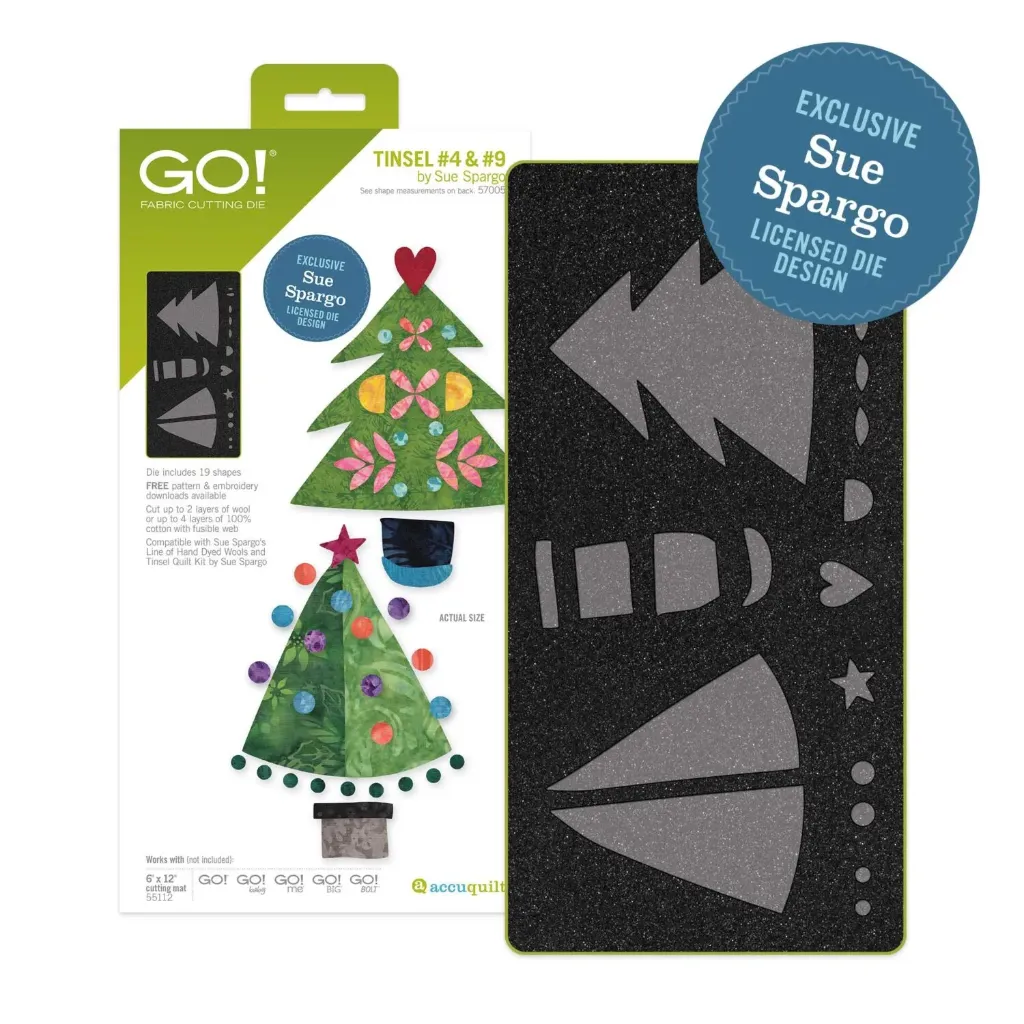 AccuQuilt GO! Tinsel #4 & #9 Die by Sue Spargo