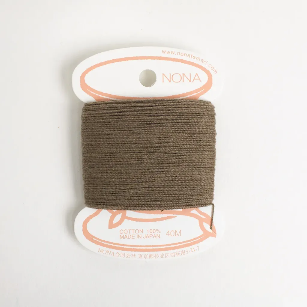 [CNON-E13] Natural Dyed Embroidery Thread Carded - Walnut #2