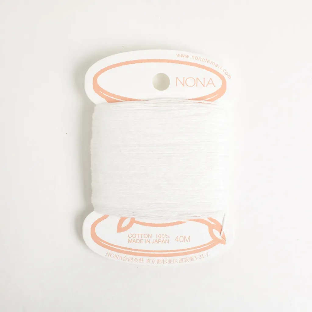 [CNON-W] Natural Dyed Embroidery Thread Carded - White