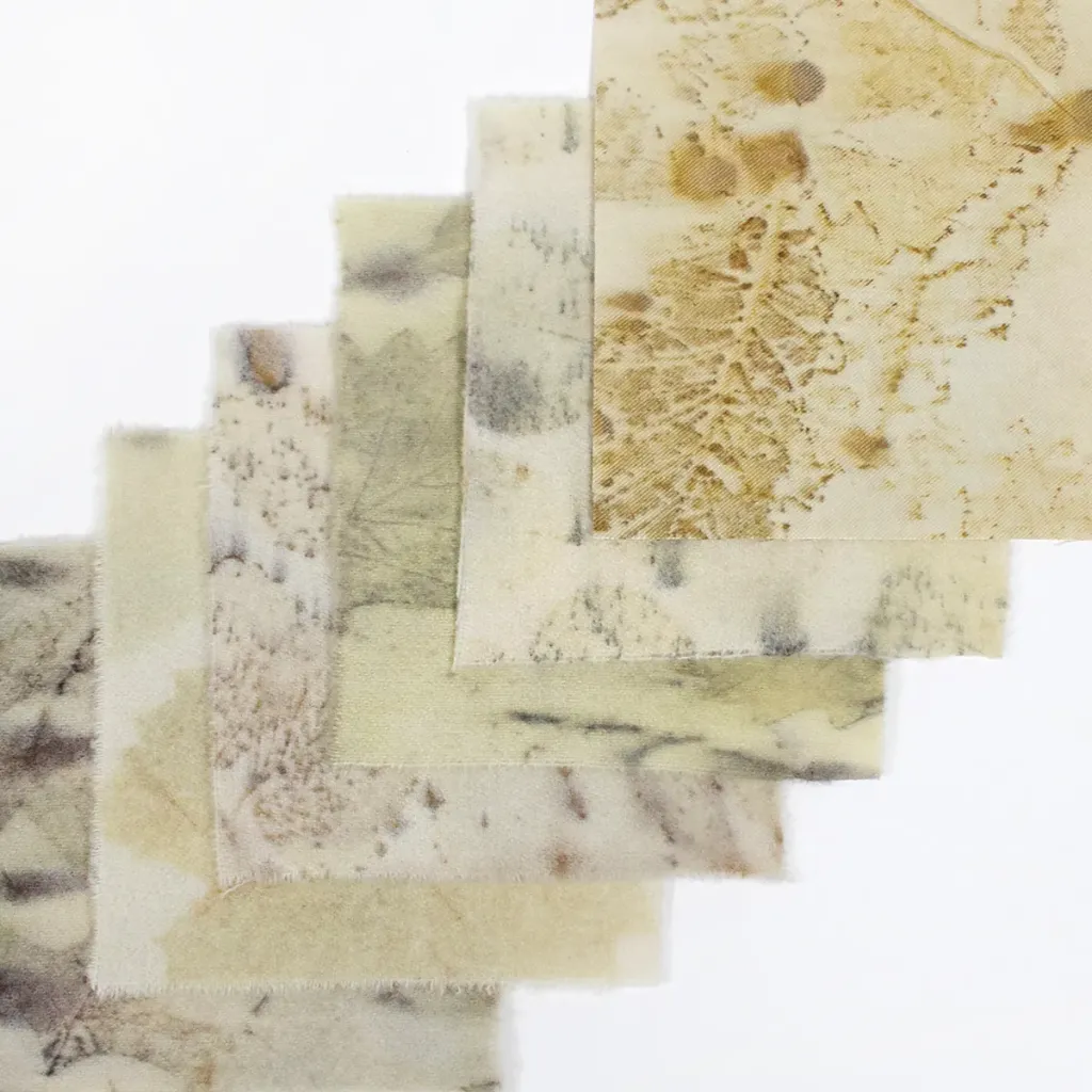 [PCEP_05] 5" x 5" Eco Print Paint Chips, Wool-Cotton Blend Mix