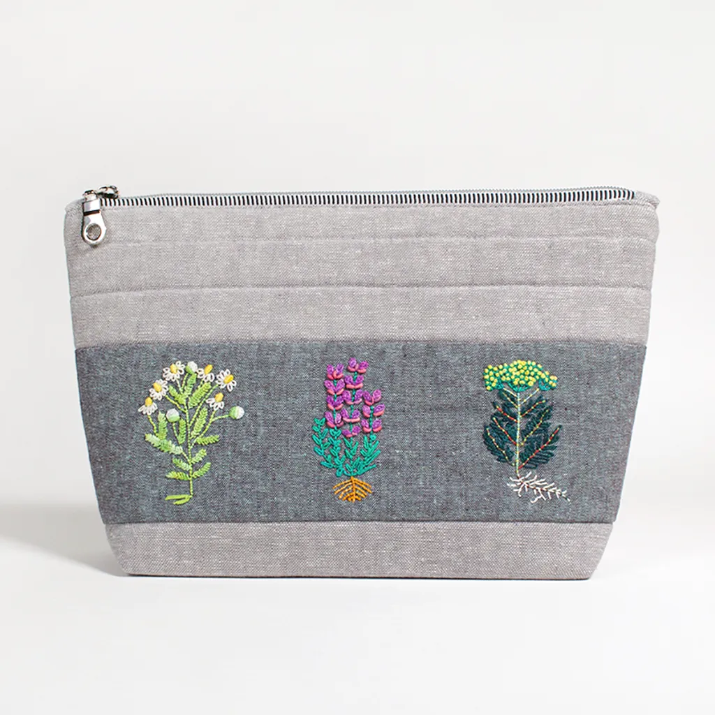 [KTHZP_123-1] Flora Zip Pouch Kit (Kit & Free Pattern)