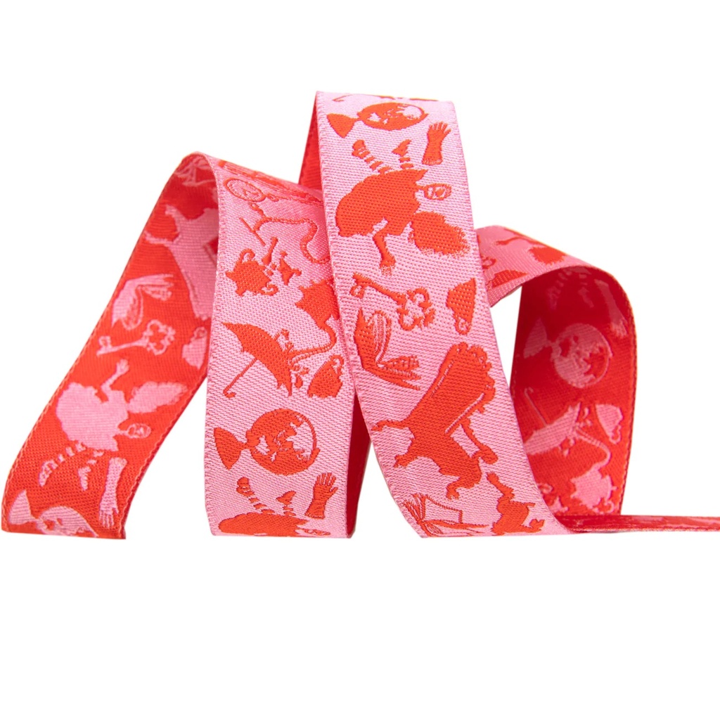 Ribbon Yardage- Down the Rabbit Hole Pink