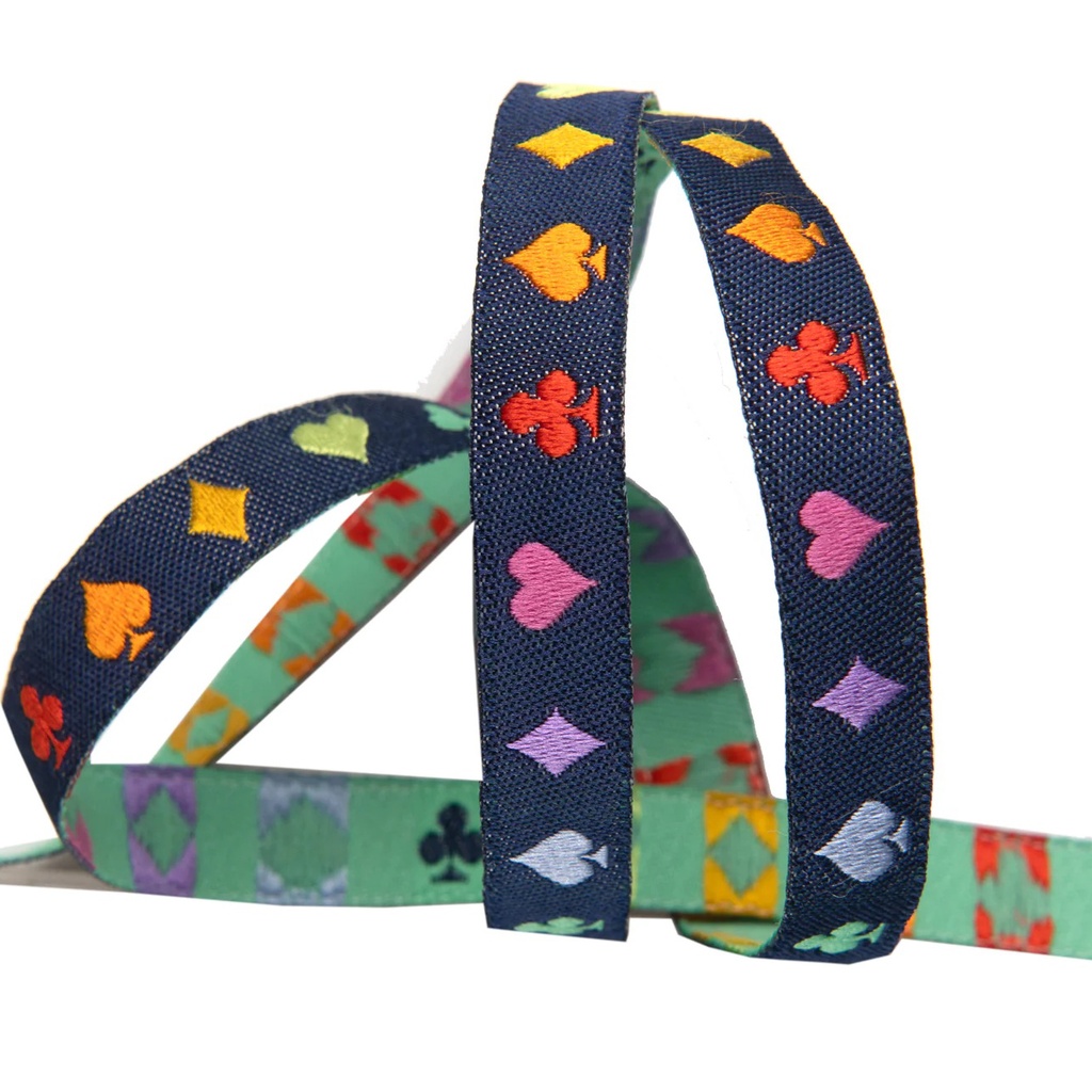 Ribbon Yardage- Suited and Booted Navy