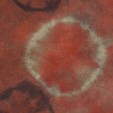 Hand Dyed Shibori Wool - Fiery Amber