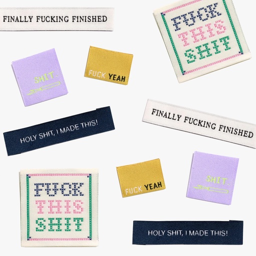 [KMWL-LE-TSS-2021] "The Sweary Sewist 2.0" Limited Edition Multi Pack, Woven Labels, 10pk