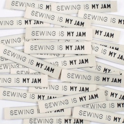 [KMWL-S11-SIMJ] "Sewing Is My Jam" Woven Labels, 8pk