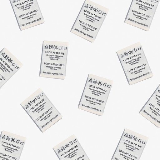 [KMWL-S5-LAM] "Look After Me" Woven Labels, 8pk