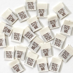 [KMWL-S9-SMY] "Size: Me/You" Woven Labels, 8pk