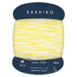 [303-2400] #303 Yellow/White, Thin, 20/4, 40m, Daruma