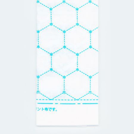 [SPC_74] Hexagons, Sashiko Cloth, White