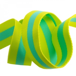 [RBYD_TK90-4] 1- 1/2" Webbing - Lime and Turquoise