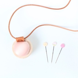[NOT_45-196] Cohana, Sakura Ohajiki Sewing Pins & Cypress Pincushion Necklace Set