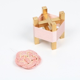 [NOT_45-197] Cohana, Small Brass Spool & Iida Mizuhiki Needle Threader Set, Sakura