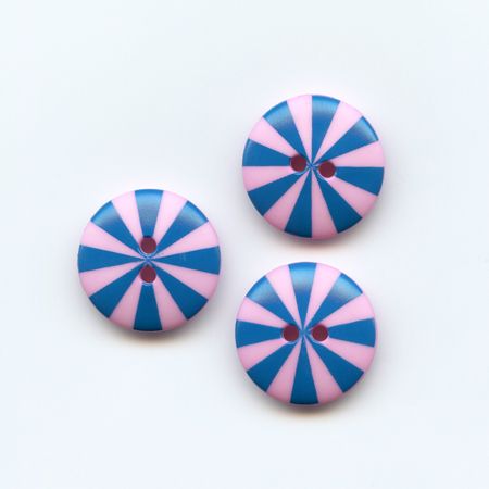 [BPK_15R-TP] Kaffe Fassett, 15mm Radiate - Teal & Pink Button Pack