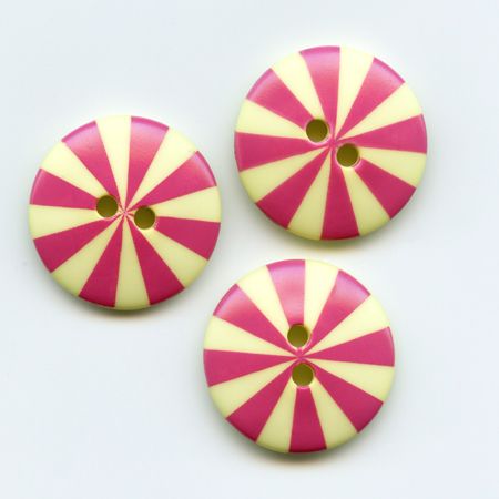 [BPK_20R-RY] Kaffe Fassett, 20mm Radiate - Rose & Yellow Button Pack