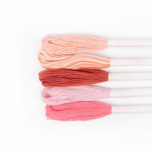 [TEM-4] Shades Of Cochineal - Natural Dyed Embroidery Thread