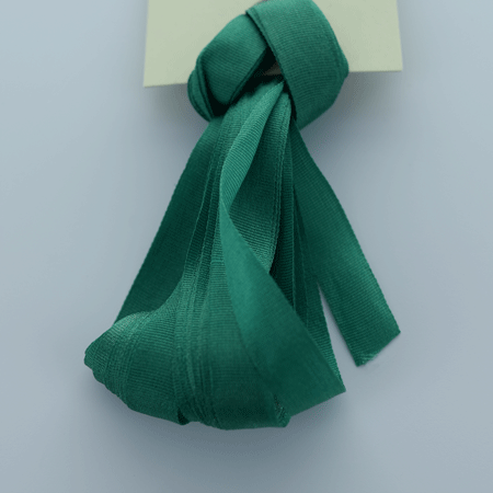 [TSS_R4R100] 7mm Silk Ribbon- Malachite