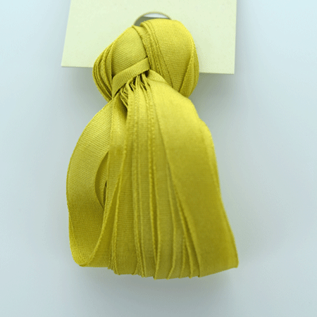 [TSS_R4R304] 7mm Silk Ribbon - Chamomile Gold