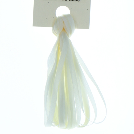 [TSR3_65WHI] 3.5mm Silk Ribbon - White Tea Rose