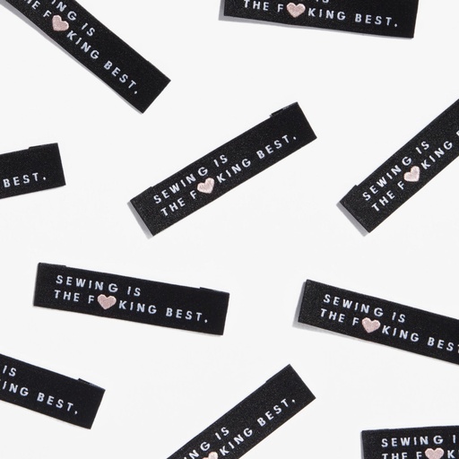 [KMWL-S23-SITFB] "Sewing Is The F*king Best" Woven Labels, 8pk