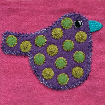 Polka Dot Bird, Pre-Cut, Colorway 1