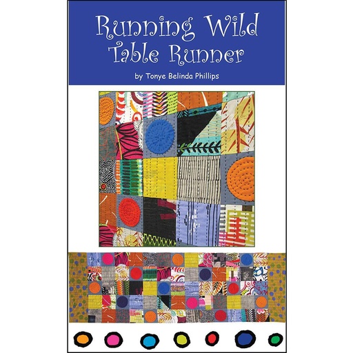 [TBP_010] ​​​Running Wild Table Runner Pattern, Tonye Phillips