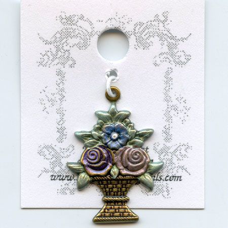 [C-929] Flower Basket Charm