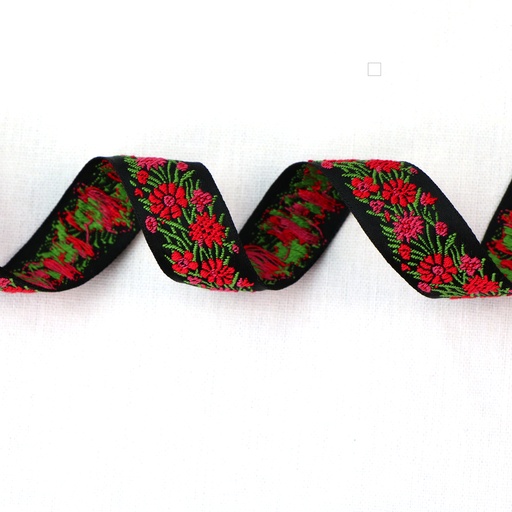 [RBYD_100019-09] Ribbon Yardage - Red Flower Meadow