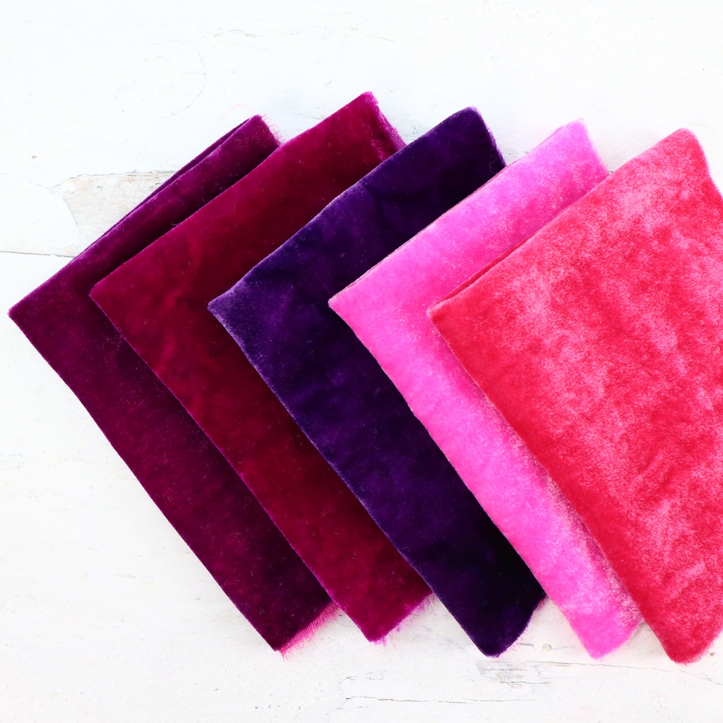 Muddled Berries - Hand Dyed Velvet Bundle